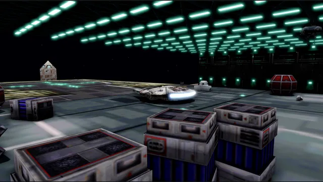 An OpenXWA hangar scene with the project debug panel visible.