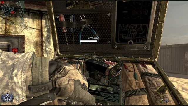 A player plants a bomb beside a vehicle in the iw4L project.