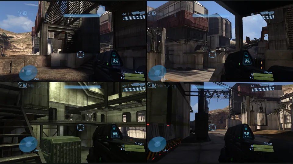 Four local Halo 3: Mythic player views on Last Resort in OpenH3M.