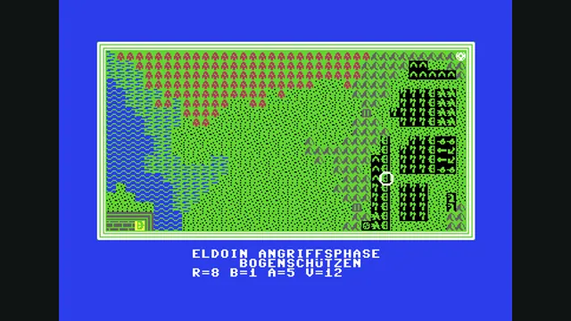 A colorful strategy map with terrain and units in Weltendämmerung.